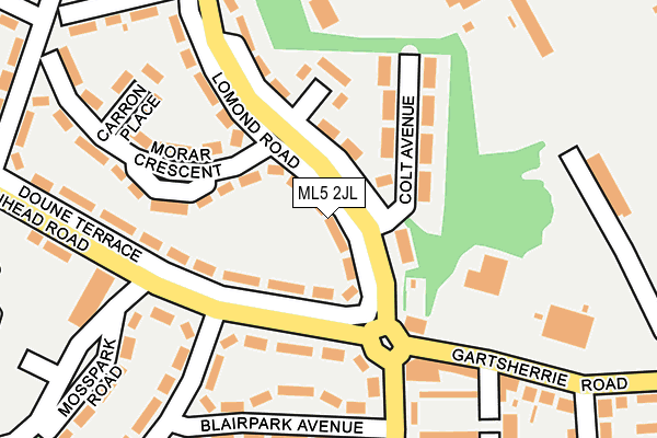 ML5 2JL map - OS OpenMap – Local (Ordnance Survey)