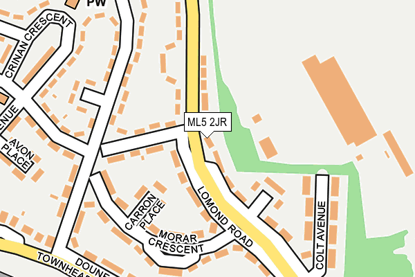 ML5 2JR map - OS OpenMap – Local (Ordnance Survey)