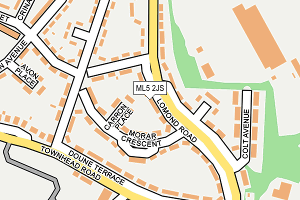 ML5 2JS map - OS OpenMap – Local (Ordnance Survey)