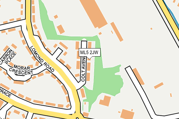 ML5 2JW map - OS OpenMap – Local (Ordnance Survey)