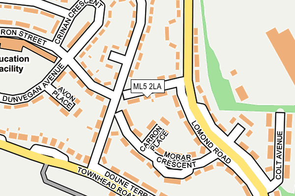 ML5 2LA map - OS OpenMap – Local (Ordnance Survey)