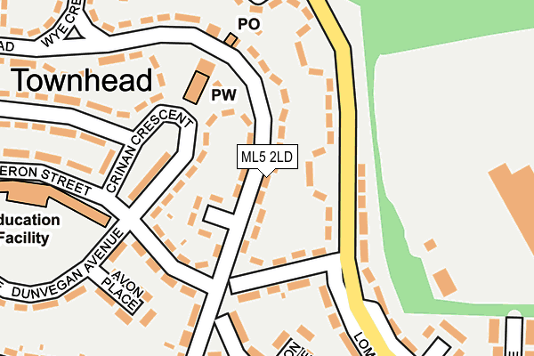 ML5 2LD map - OS OpenMap – Local (Ordnance Survey)