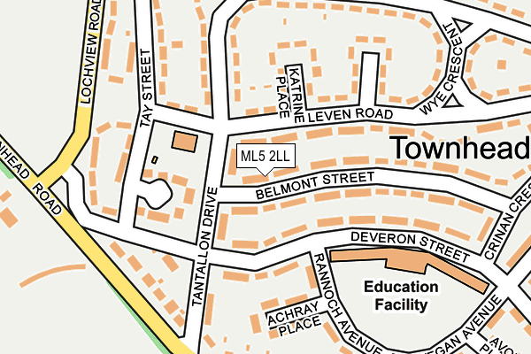 ML5 2LL map - OS OpenMap – Local (Ordnance Survey)