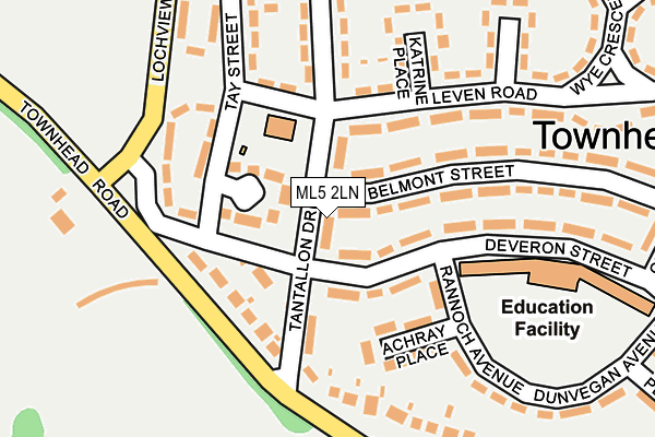 ML5 2LN map - OS OpenMap – Local (Ordnance Survey)