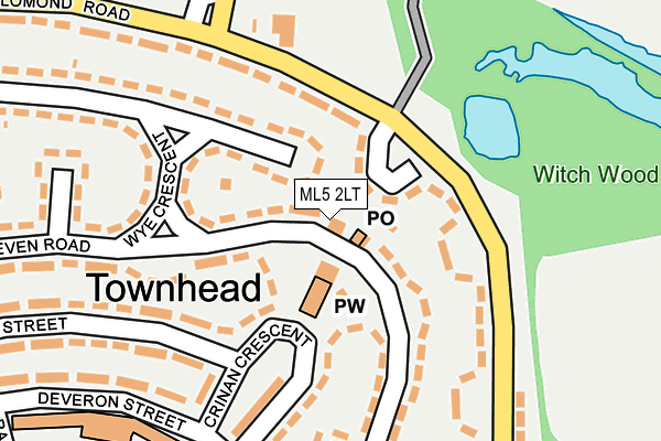 ML5 2LT map - OS OpenMap – Local (Ordnance Survey)