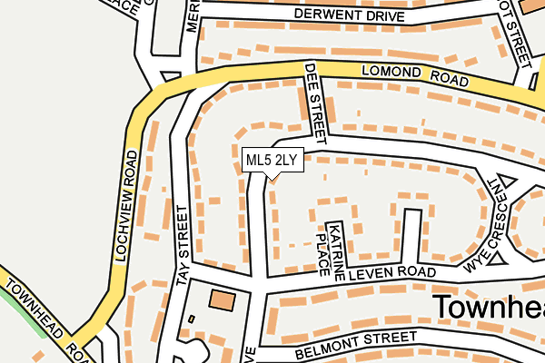 ML5 2LY map - OS OpenMap – Local (Ordnance Survey)