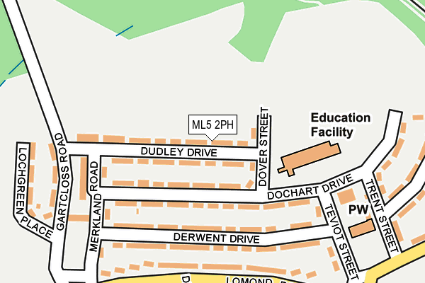 ML5 2PH map - OS OpenMap – Local (Ordnance Survey)
