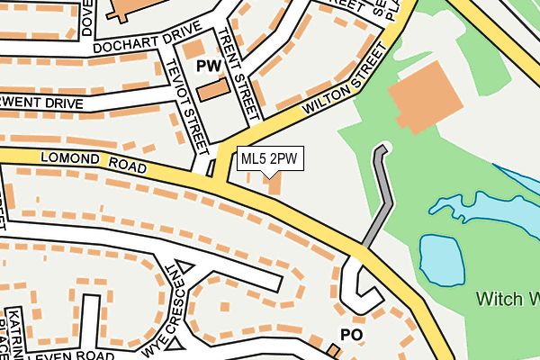 ML5 2PW map - OS OpenMap – Local (Ordnance Survey)