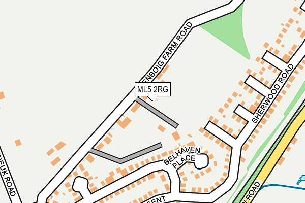 ML5 2RG map - OS OpenMap – Local (Ordnance Survey)