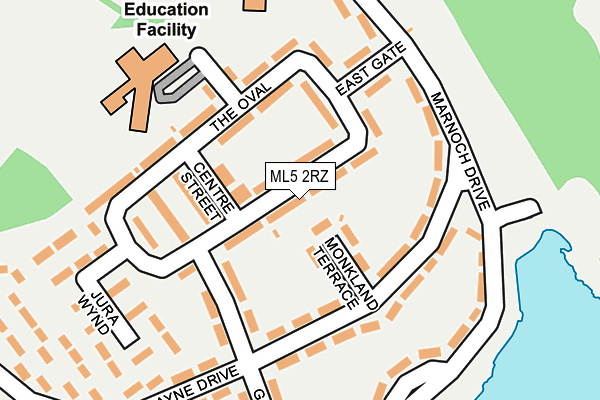 ML5 2RZ map - OS OpenMap – Local (Ordnance Survey)