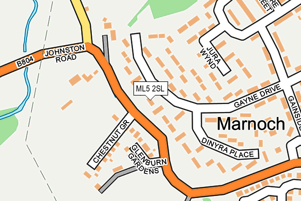 ML5 2SL map - OS OpenMap – Local (Ordnance Survey)