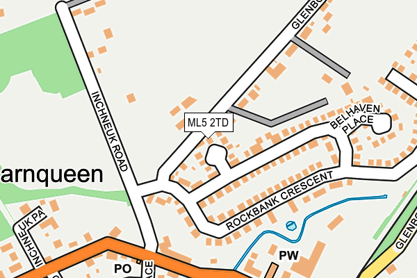 ML5 2TD map - OS OpenMap – Local (Ordnance Survey)