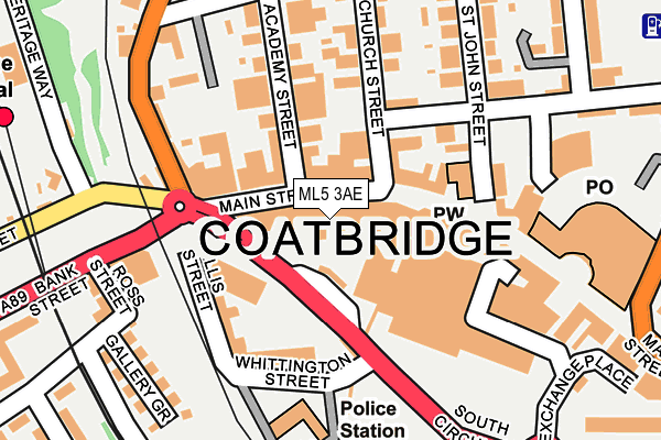 Map of ANGEL NAILS COATBRIDGE LIMITED at local scale
