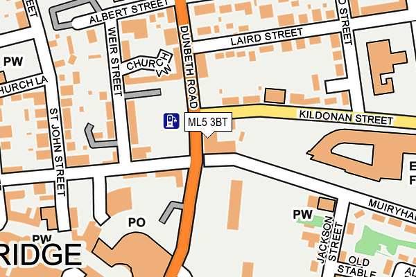 ML5 3BT map - OS OpenMap – Local (Ordnance Survey)