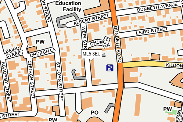 ML5 3EU map - OS OpenMap – Local (Ordnance Survey)