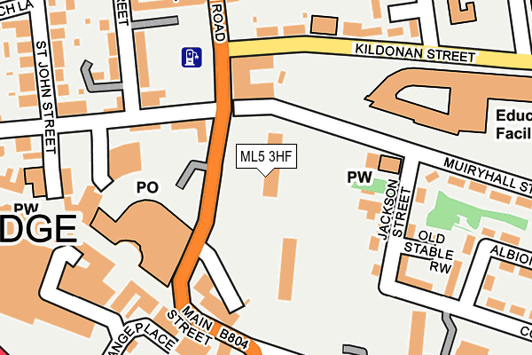 ML5 3HF map - OS OpenMap – Local (Ordnance Survey)