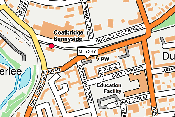 ML5 3HY map - OS OpenMap – Local (Ordnance Survey)