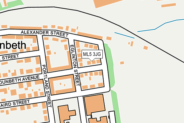 ML5 3JG map - OS OpenMap – Local (Ordnance Survey)