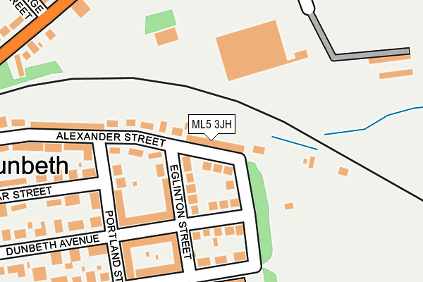 ML5 3JH map - OS OpenMap – Local (Ordnance Survey)