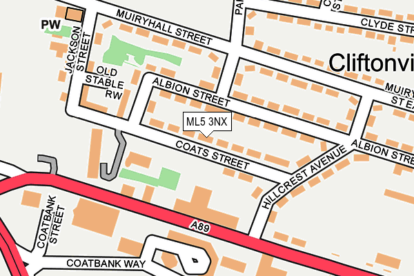 ML5 3NX map - OS OpenMap – Local (Ordnance Survey)