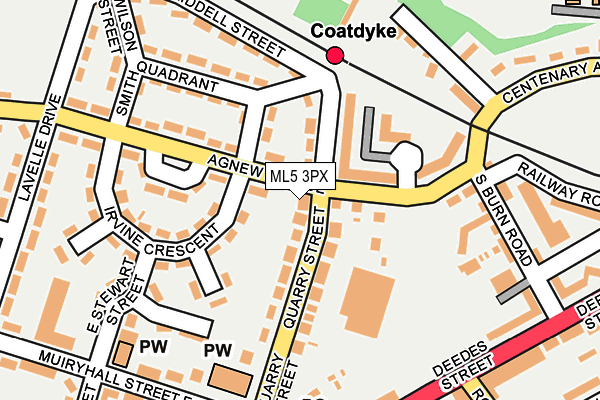 ML5 3PX map - OS OpenMap – Local (Ordnance Survey)