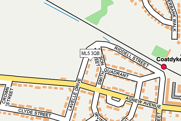 ML5 3QB map - OS OpenMap – Local (Ordnance Survey)