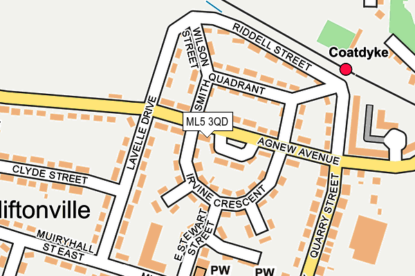 ML5 3QD map - OS OpenMap – Local (Ordnance Survey)