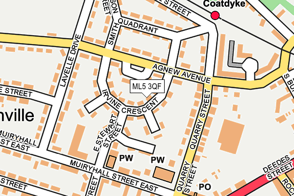 ML5 3QF map - OS OpenMap – Local (Ordnance Survey)