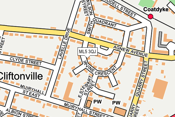 ML5 3QJ map - OS OpenMap – Local (Ordnance Survey)