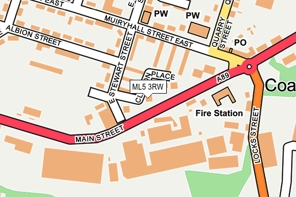 ML5 3RW map - OS OpenMap – Local (Ordnance Survey)