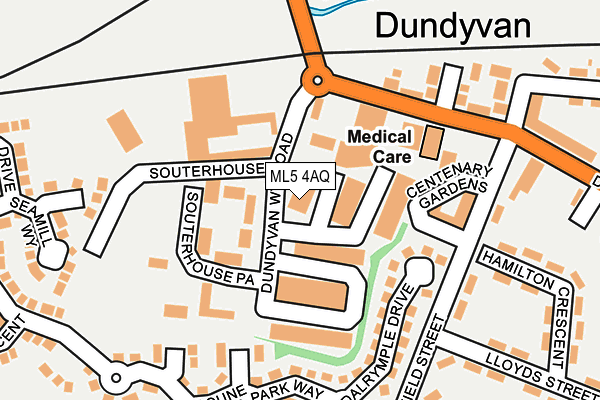 ML5 4AQ map - OS OpenMap – Local (Ordnance Survey)