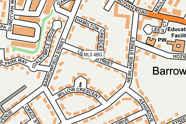 ML5 4BG map - OS OpenMap – Local (Ordnance Survey)