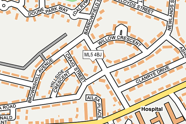 ML5 4BJ map - OS OpenMap – Local (Ordnance Survey)