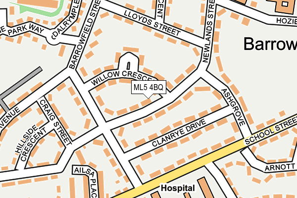 ML5 4BQ map - OS OpenMap – Local (Ordnance Survey)