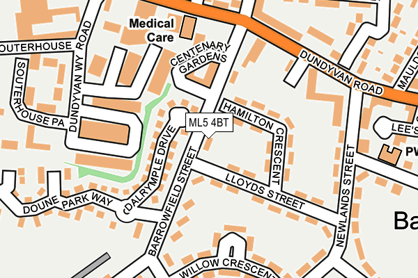 ML5 4BT map - OS OpenMap – Local (Ordnance Survey)