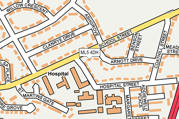 ML5 4DH map - OS OpenMap – Local (Ordnance Survey)