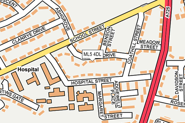 ML5 4DL map - OS OpenMap – Local (Ordnance Survey)