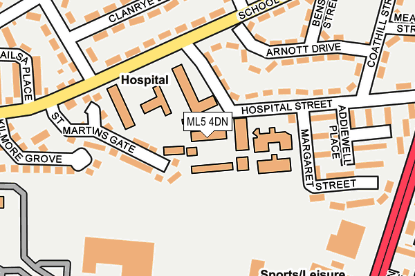 ML5 4DN map - OS OpenMap – Local (Ordnance Survey)