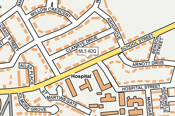 ML5 4DQ map - OS OpenMap – Local (Ordnance Survey)