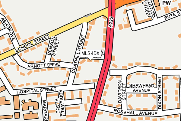 ML5 4DX map - OS OpenMap – Local (Ordnance Survey)