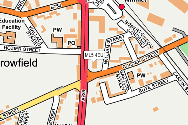 ML5 4EU map - OS OpenMap – Local (Ordnance Survey)