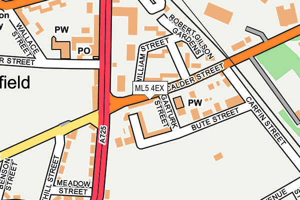 ML5 4EX map - OS OpenMap – Local (Ordnance Survey)