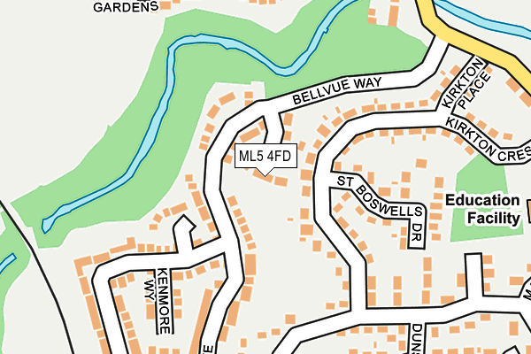 ML5 4FD map - OS OpenMap – Local (Ordnance Survey)