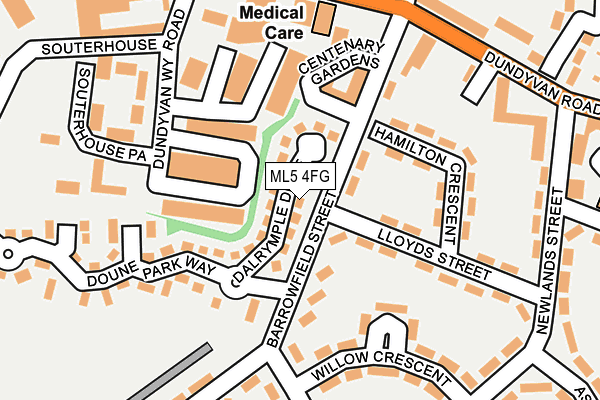 ML5 4FG map - OS OpenMap – Local (Ordnance Survey)