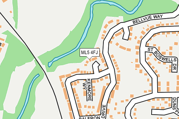 ML5 4FJ map - OS OpenMap – Local (Ordnance Survey)