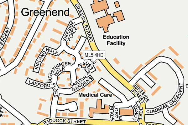 ML5 4HD map - OS OpenMap – Local (Ordnance Survey)