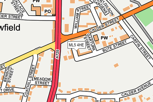 ML5 4HE map - OS OpenMap – Local (Ordnance Survey)