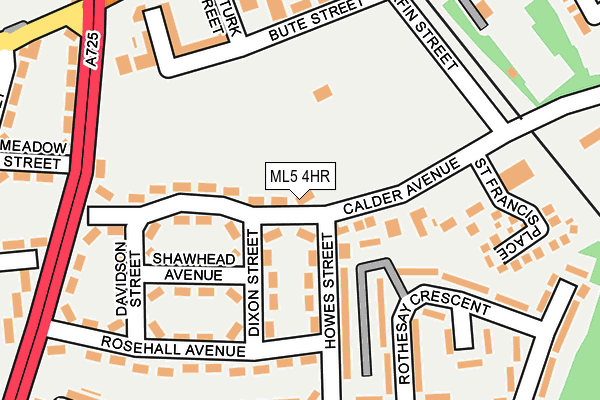 ML5 4HR map - OS OpenMap – Local (Ordnance Survey)