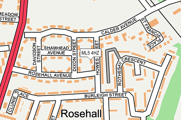 ML5 4HZ map - OS OpenMap – Local (Ordnance Survey)