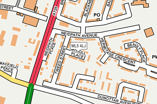 ML5 4LJ map - OS OpenMap – Local (Ordnance Survey)